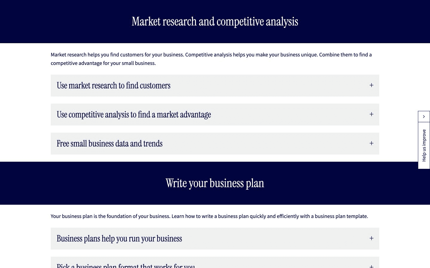 U.S. Small Business Administration guide to market research and business planning